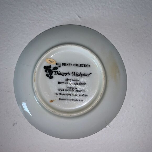 Disney's Alphabet Collection Mini Trinket Plate 3.25" Letter K King Louie from T - Picture 2 of 2